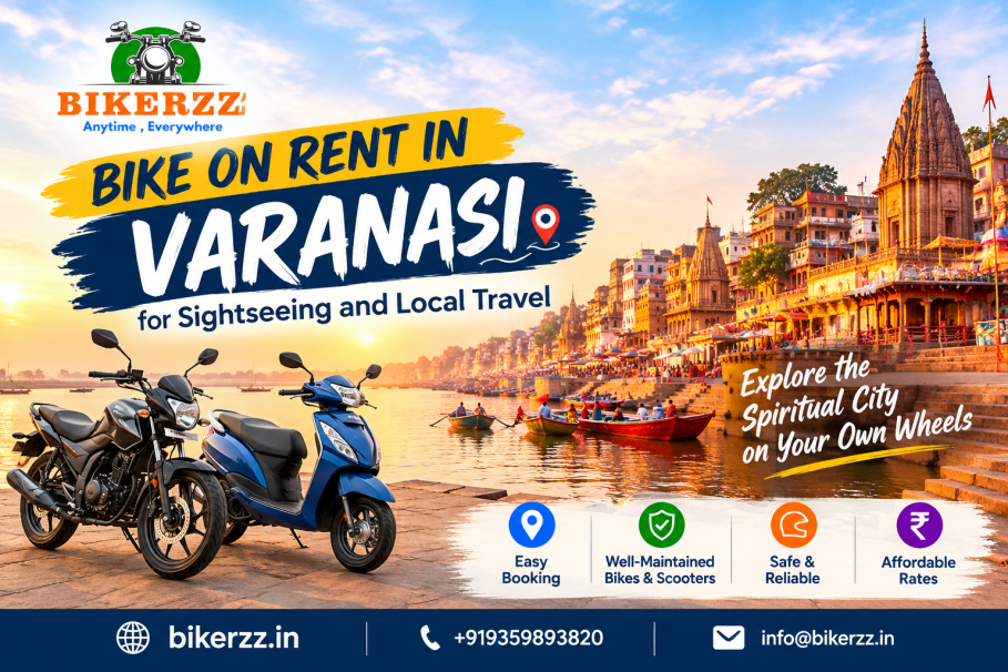 Bike on Rent in Varanasi for Sightseeing and Local Travel